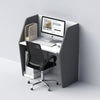 White - Graphite / 1 Seater Workstation