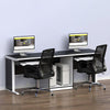 Workstation with 2 Chairs / Black & White