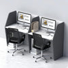 White - Graphite / 2 Seater Workstation