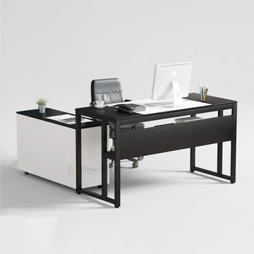 L Shaped Computer Desk,  Executive Office Desk with Storage | TV5-002