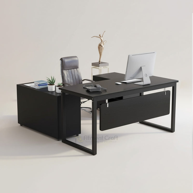 Regent - Executive Office Desk with File Cabinet | TV5-003