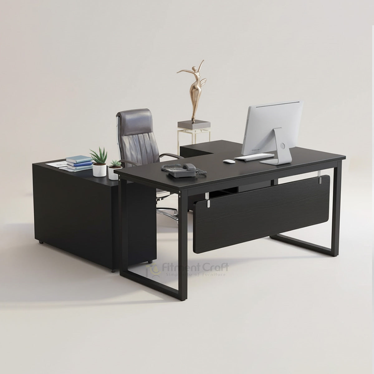 Regent - Executive Office Desk with File Cabinet 