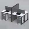 With Drawer Unit / Premium Graphite - White (Metal Black)