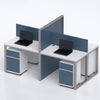 With Drawer Unit / Elite Blue Ashes - White (Metal Grey)