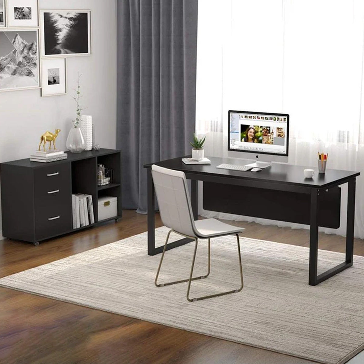 Regent - Executive Office Desk with File Cabinet 