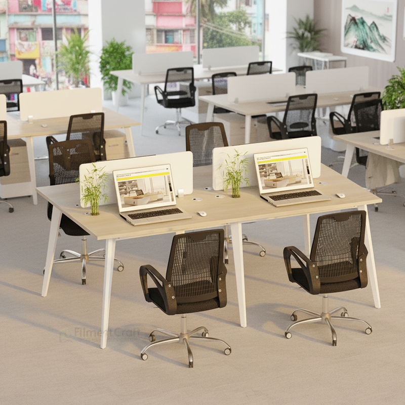 Zenora Four-Seater Workstation