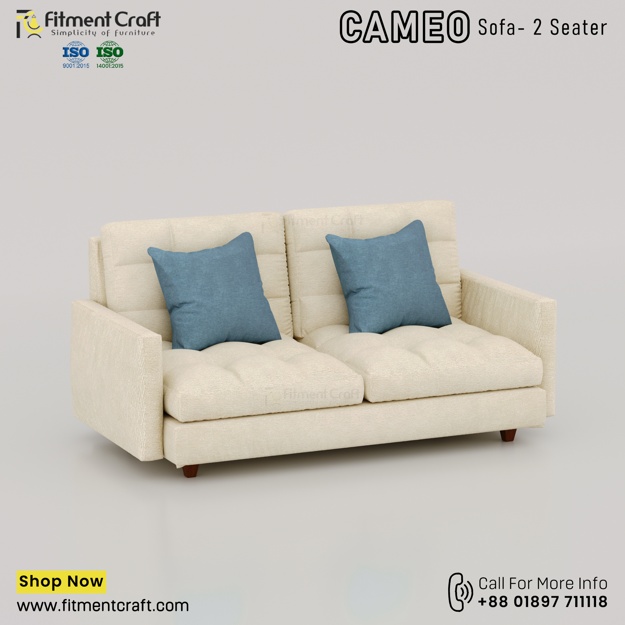 Cameo 2 Seater-Sofa। HSV2-022