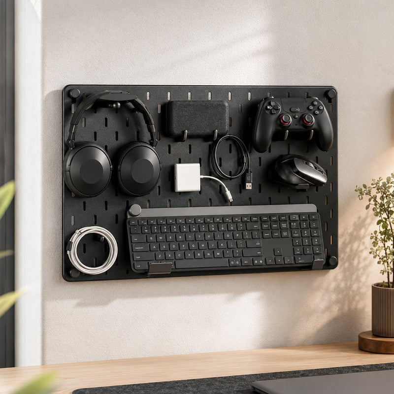 Desk Organizer Wall-Mounted PegBoard – 22×16 Inch