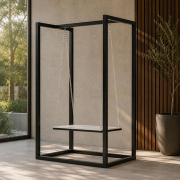 Modern Metal Frame Swing for Stylish Indoor Lounge Spaces – Premium Decorative Swing Chair Design for Home Comfort