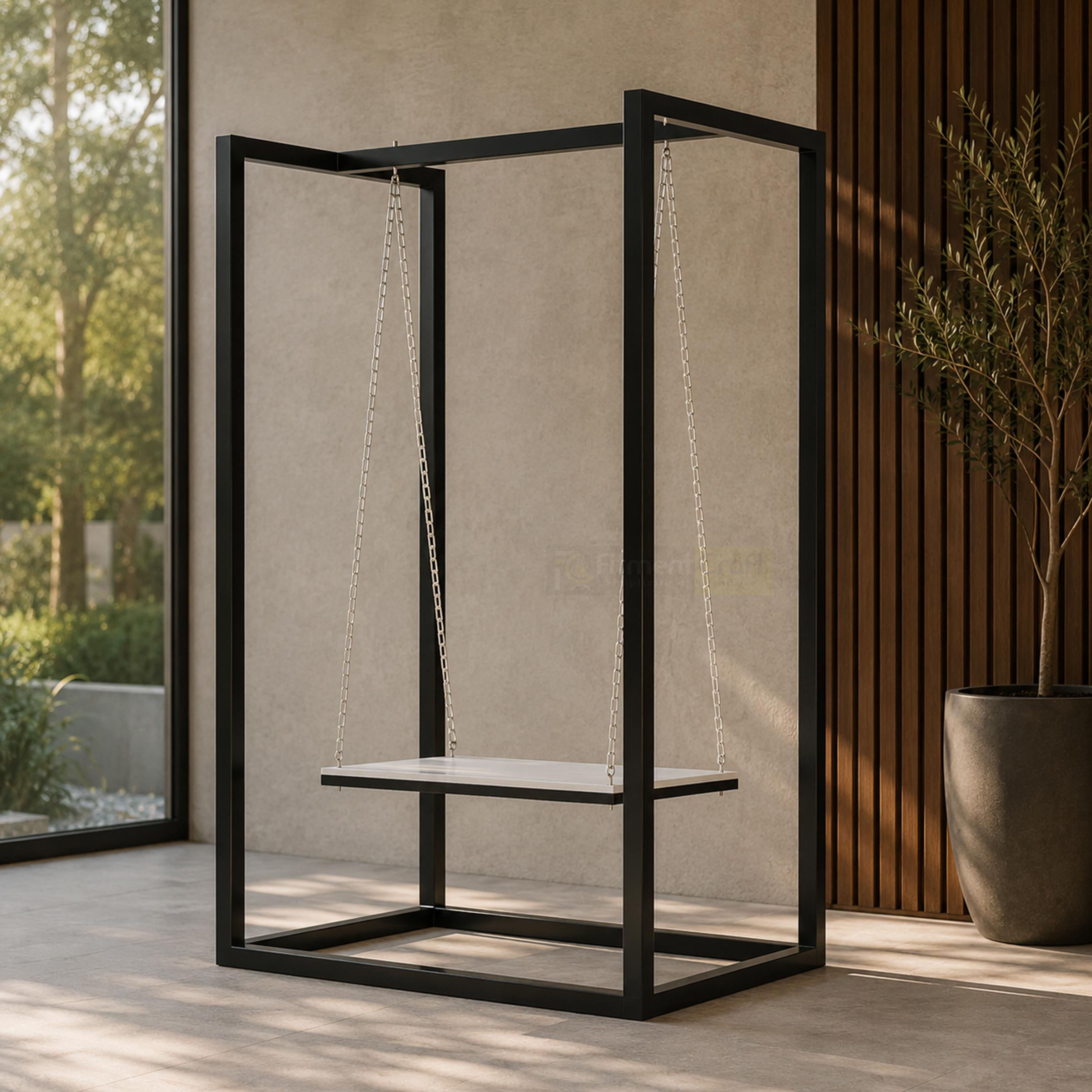 Modern Metal Frame Swing for Stylish Indoor Lounge Spaces – Premium Decorative Swing Chair Design for Home Comfort
