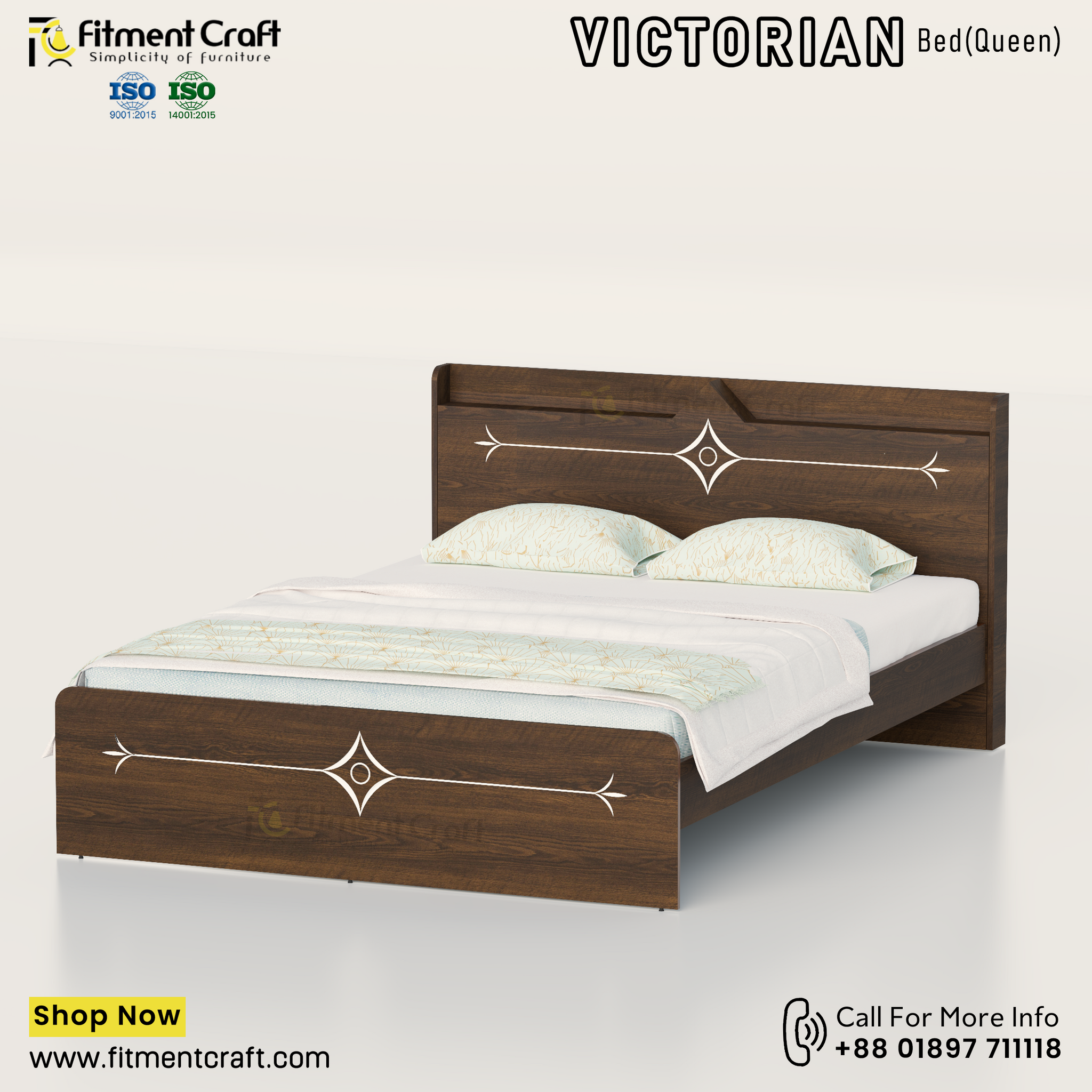 Victorian- Queen Size Bed । ABV1-009
