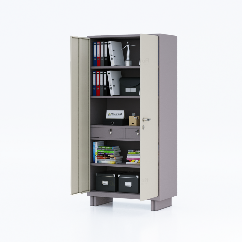ALUXE-Double-Door-Almirah(with Drawer) । OAMED-001