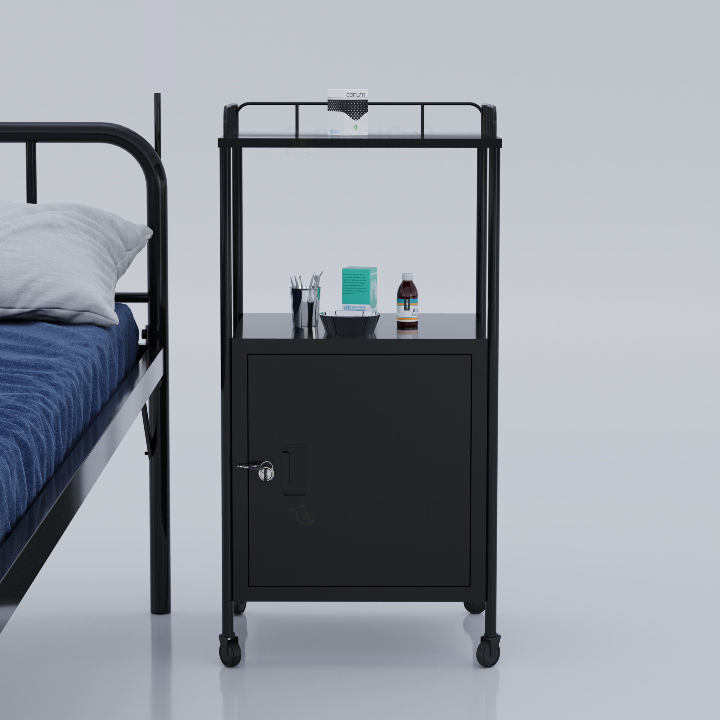 Trove-Hospital Bed Side Cabinet । HPBCMS-002