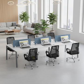 Tzri-face to face six seater workstation