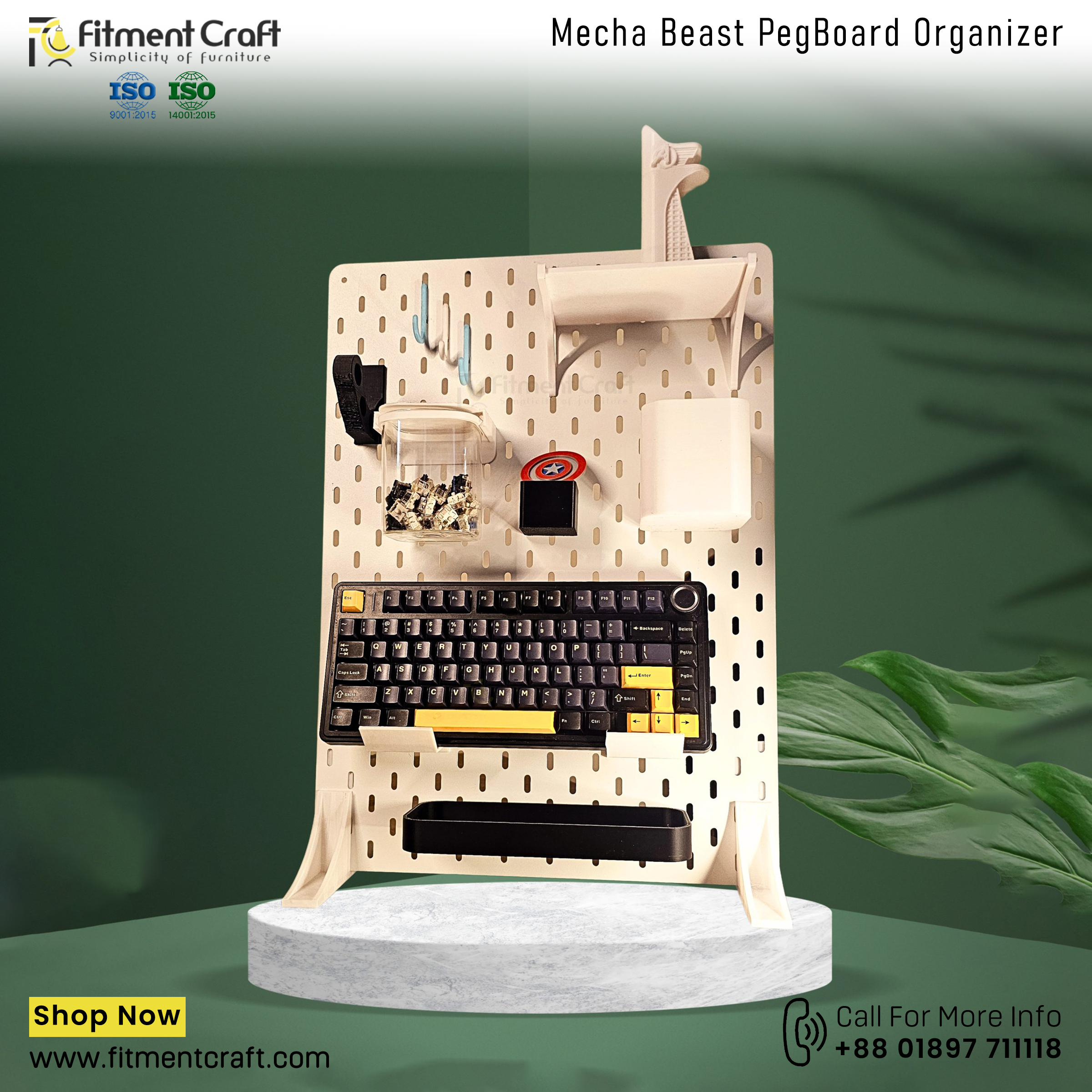 Mecha Beast Pegboard Organizer