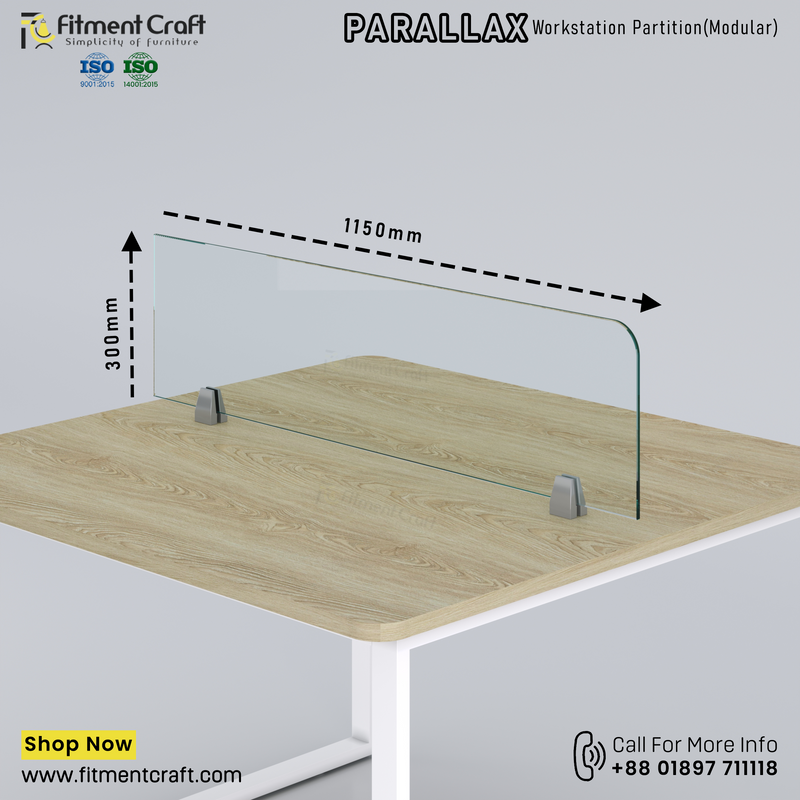 Parallax-Workstation Modular Partition (1150X300X8mm) । WSMP-ORG-001