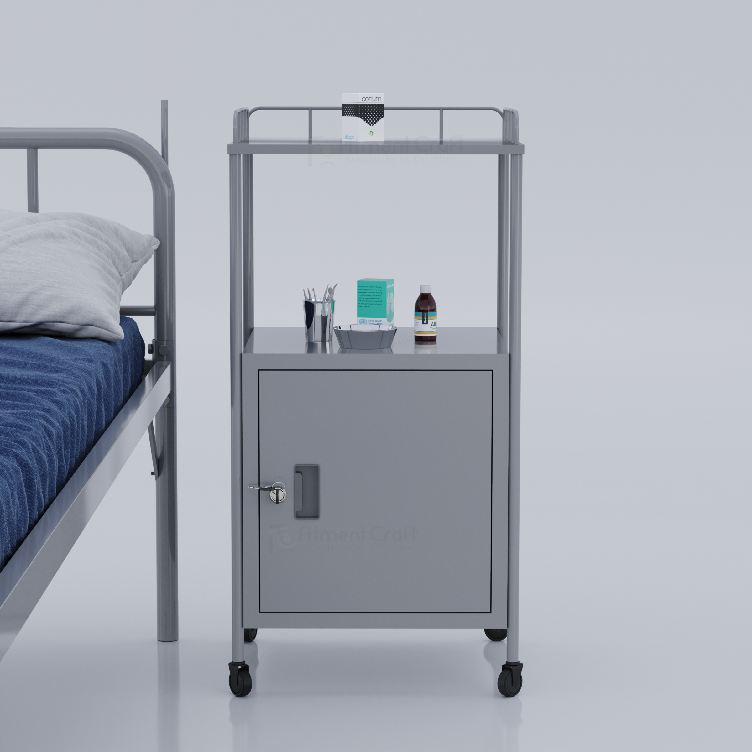 Trove-Hospital Bed Side Cabinet । HPBCMS-002