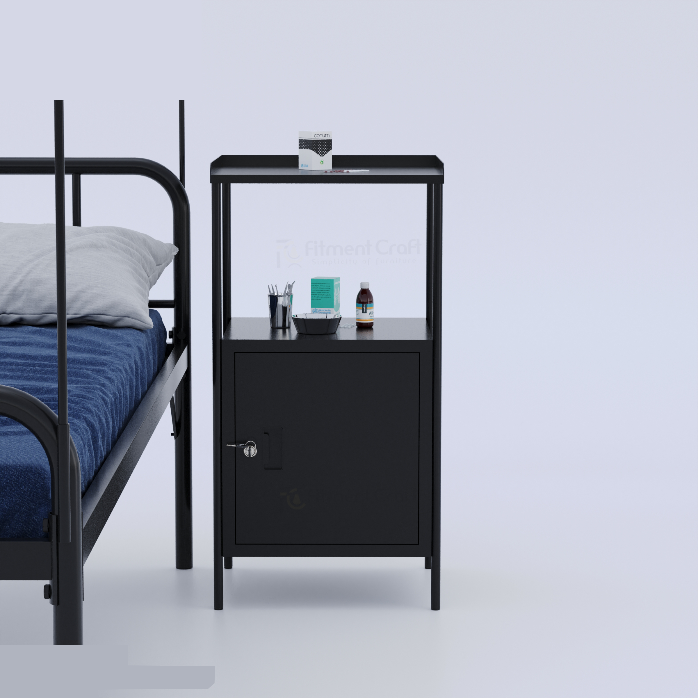 Lumina-Hospital Bed Side Cabinet । HPBCMS-001