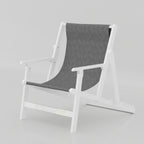 Modern accent easy chair with fabric seat for home, office, lounge, balcony, and reading space