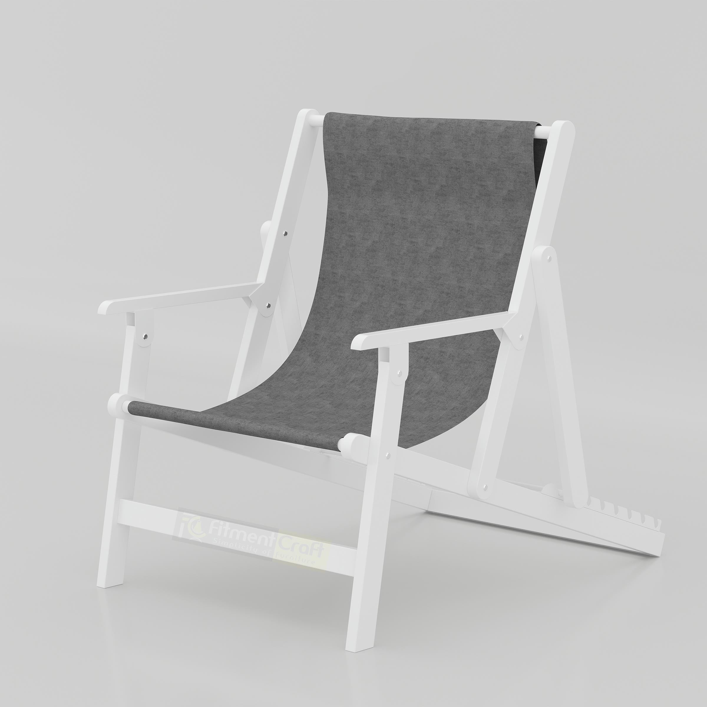 Modern accent easy chair with fabric seat for home, office, lounge, balcony, and reading space