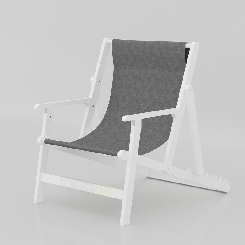 Modern accent easy chair with fabric seat for home, office, lounge, balcony, and reading space