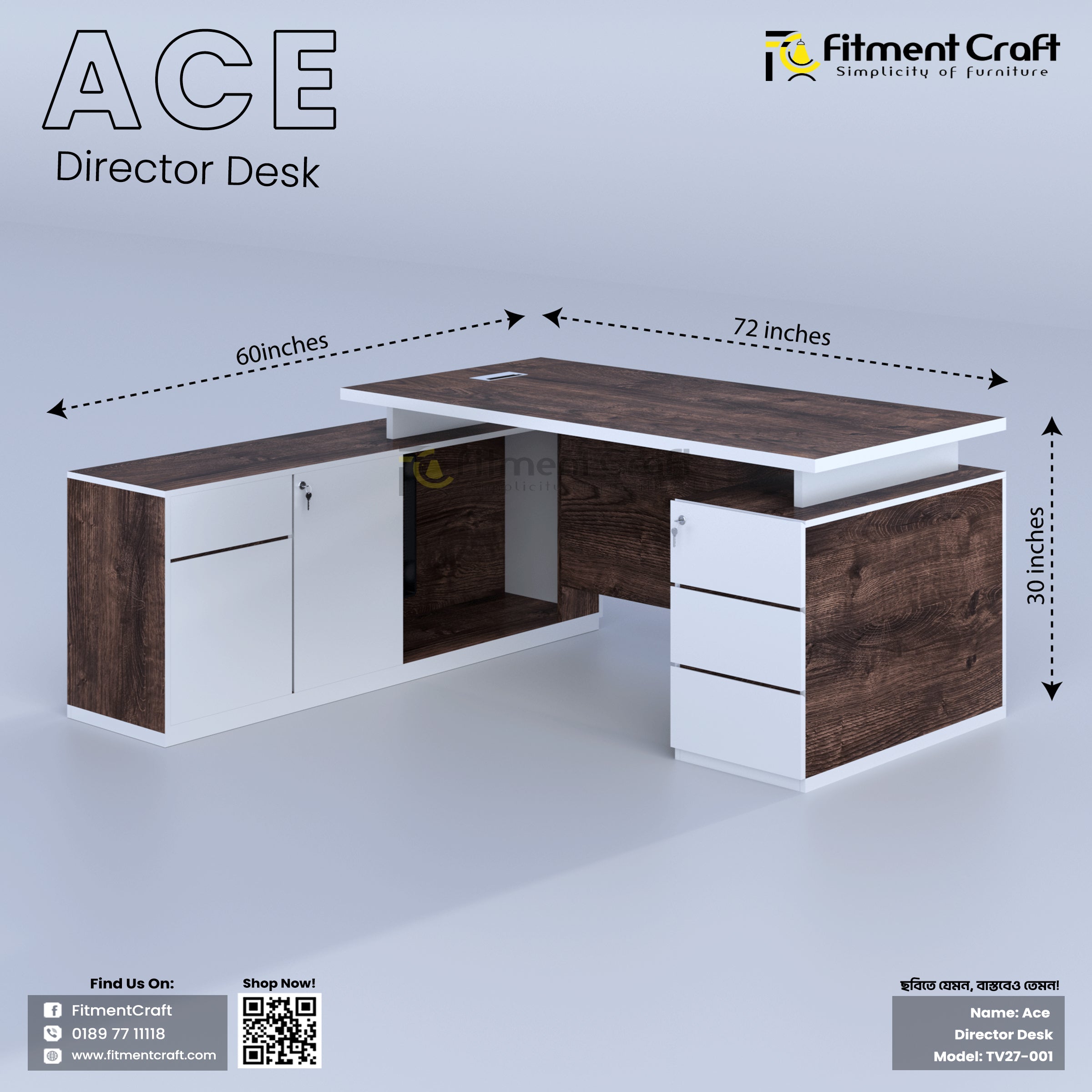 Ace - Director Desk | TV27-001
