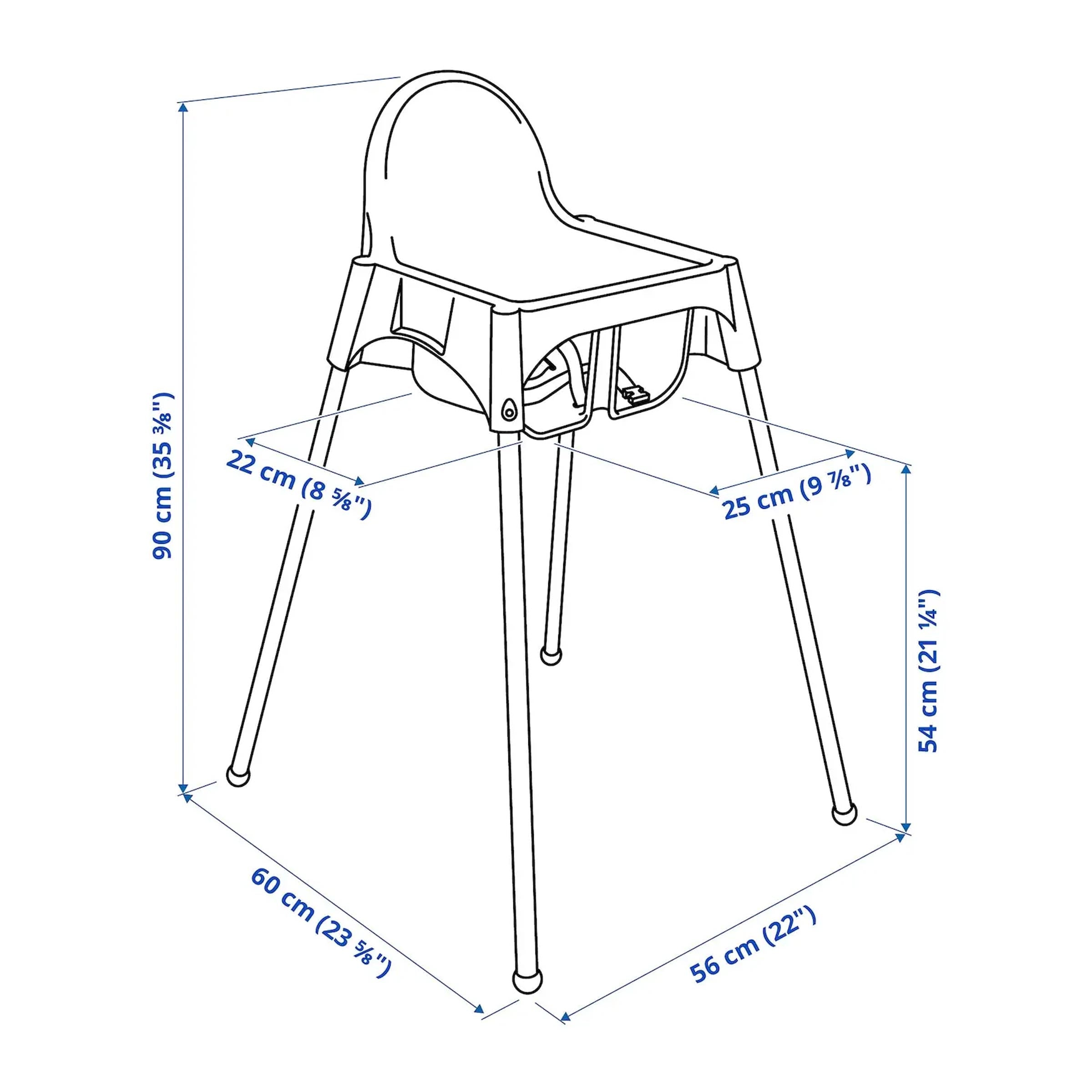 Antilop baby high chair Bangladesh, lightweight feeding chair with easy-clean tray and secure seat belt for toddler home