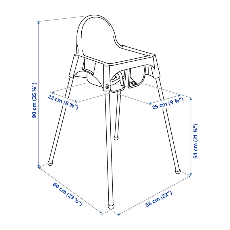 Antilop baby high chair Bangladesh, lightweight feeding chair with easy-clean tray and secure seat belt for toddler home