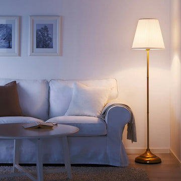 Classic Arstid Floor Lamp with tall steel stand and fabric shade for warm mood lighting in Bangladesh homes now today BD