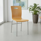 Atlas Pro Chair modern visitor chair for waiting room, hall room, and convention hall use with durable wooden shell and metal frame