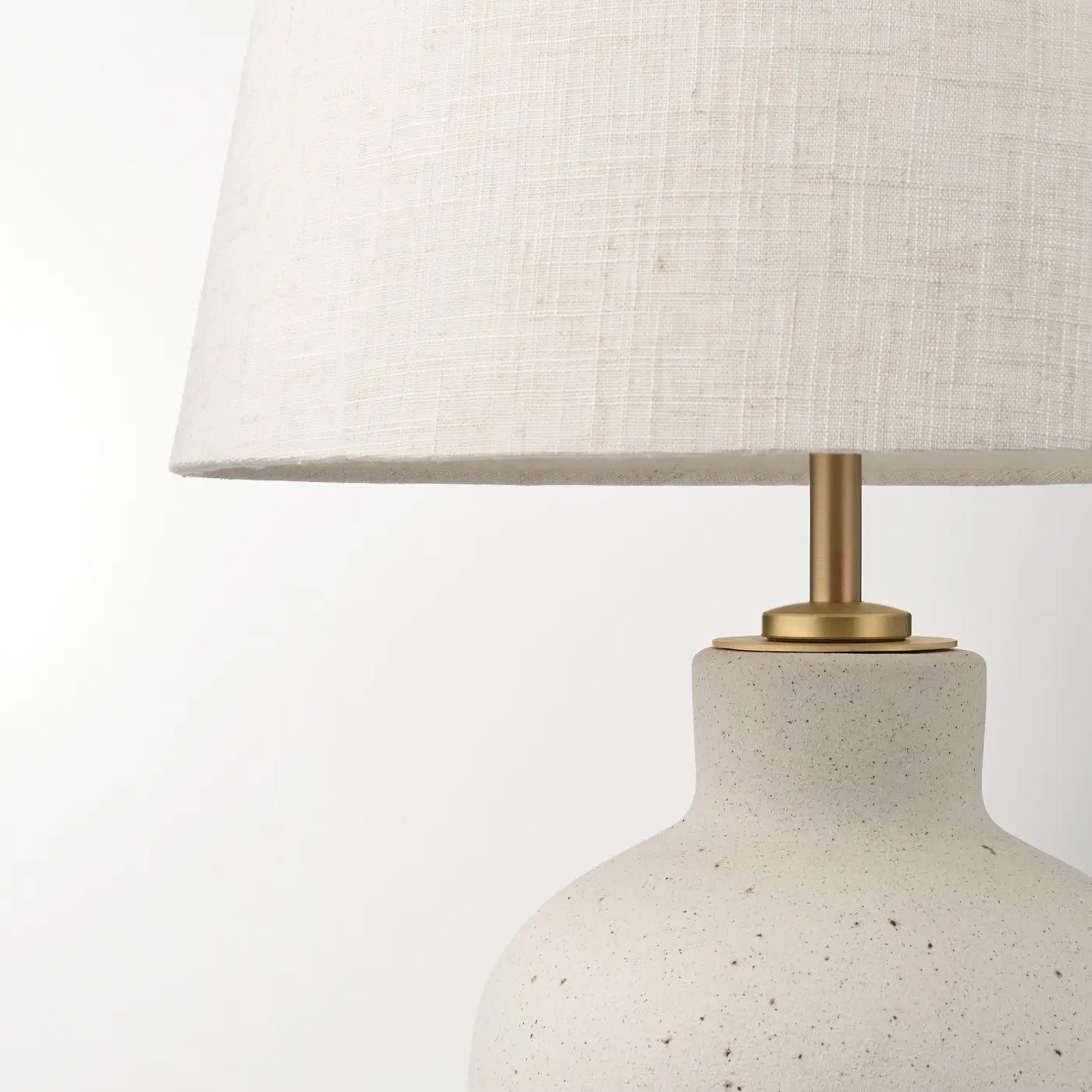 Classic Blidvader Table Lamp with recycled polyester linen shade and brass holder for cozy home lighting Bangladesh buy.