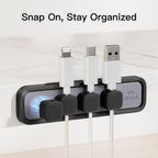 Magnetic Cable Clip Organizer with snap-on clips for 2-6mm cables, tidy workstation and study table setup in Bangladesh.