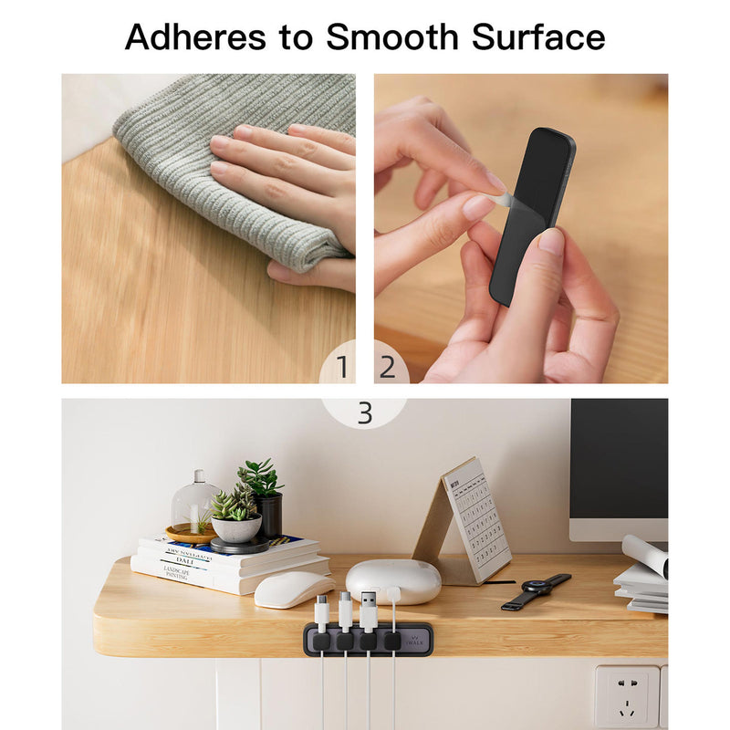 Magnetic Cable Clip Organizer for home office, study table, TV unit and workstation wire control in Bangladesh BD desks.