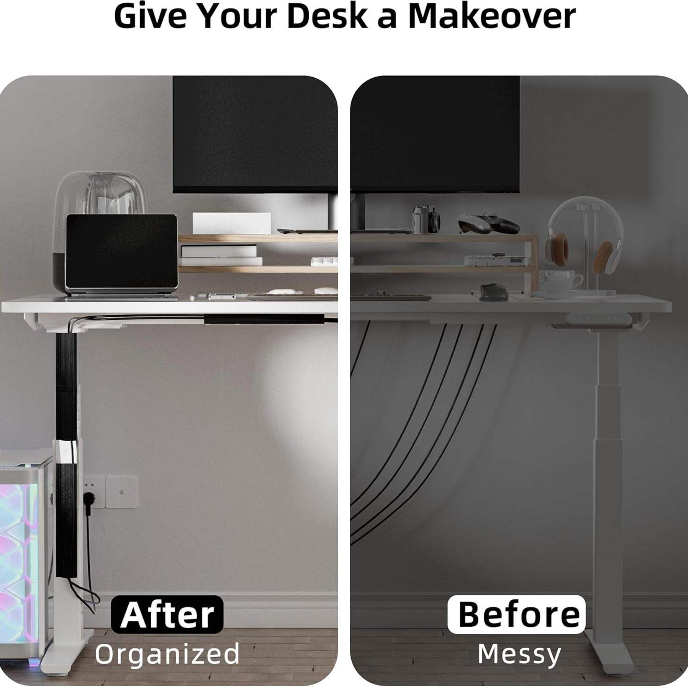 Cable Trunking Organizer for organized workstation, wire mesh style channel, easy cable laying and support BD now setup.