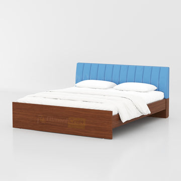 Standard King Size Bed in engineered wood with lacquer finish for master bedroom comfort.