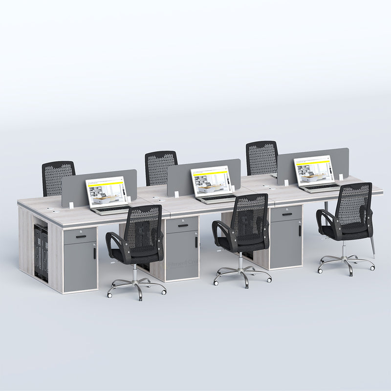 Cluster-Face to face Six seater workstation