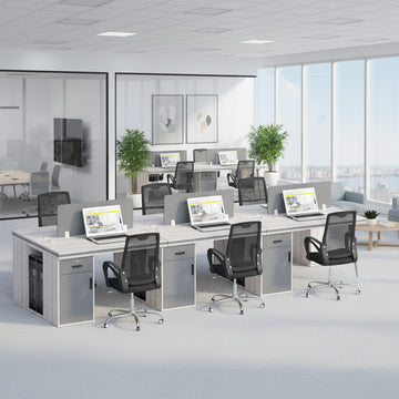 Cluster-Face to face Six seater workstation