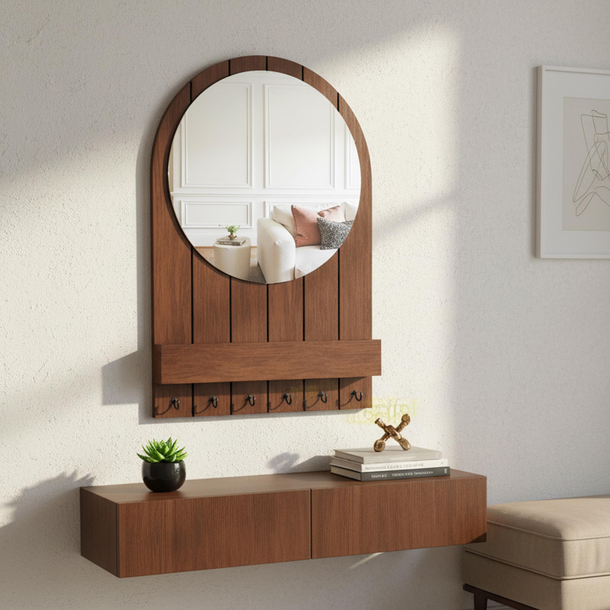 Premium Creso Wall Hanging Mirror for hallway, bedroom, and entryway storage in modern Bangladesh homes today online now