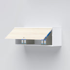 Space-saving wall mounted file cabinet with stylish finish for corporate office organization and storage