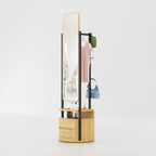Dario Rotatable Mirror in Bangladesh for full body reflection, makeup, clothes hanging, and smart bedroom storage today!