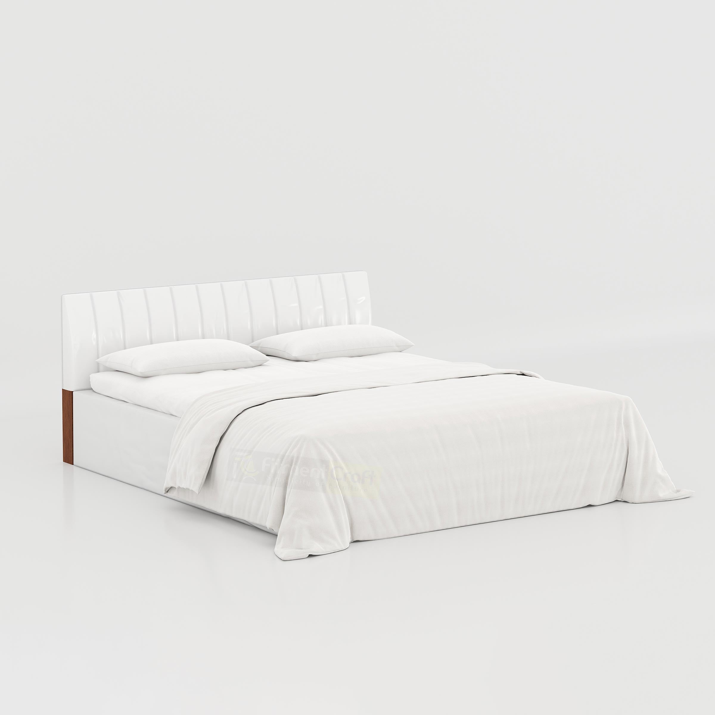 Davor Standard King Size Bed for couples, premium king bed with soft headboard for modern bedroom luxury and comfort BD.