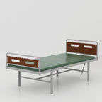 Adjustable medical bed with durable construction for healthcare facilities