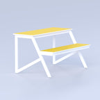 Space saving school bench with strong metal structure and premium laminating board finish for classrooms