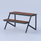 Durable classroom bench design with metal legs and laminating board suitable for schools and coaching centers