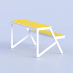Modern Deylo school bench with laminating board top and mild steel frame for classrooms in Bangladesh today