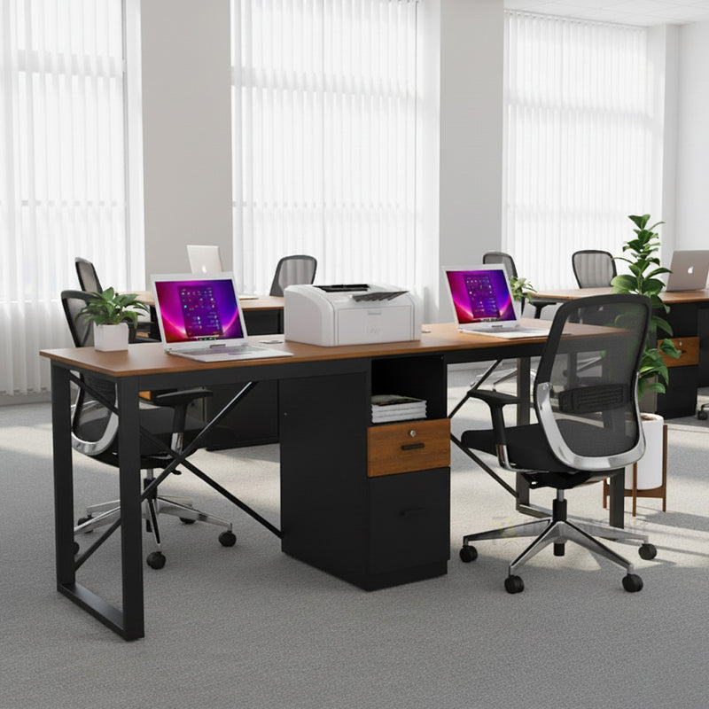 Double Seater Workstation with Drawer | TV24-002