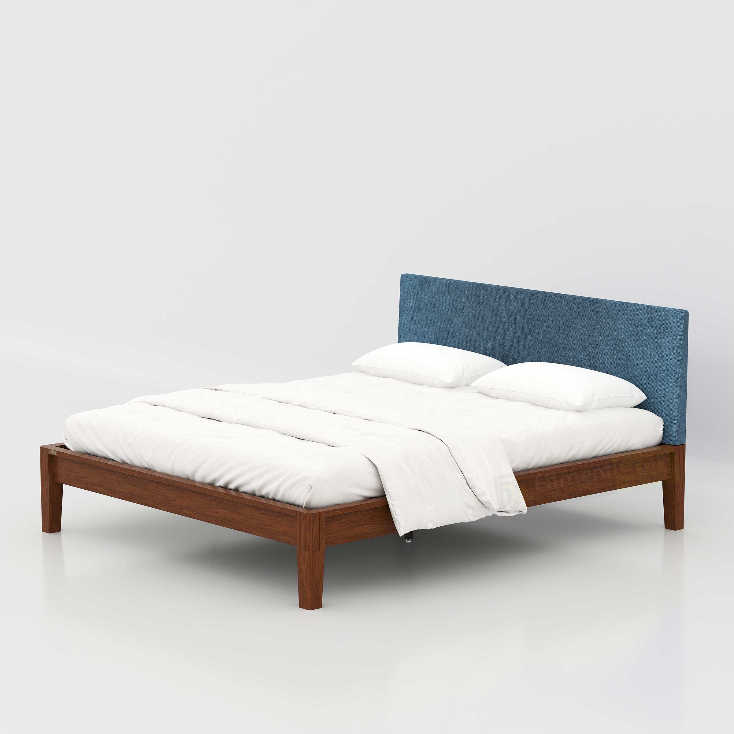 Enora King Size Bed with spacious sleeping area, elegant wood finish and soft upholstered backrest for modern bedroom furniture.