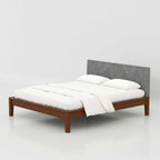 Buy Enora King Size Bed in Bangladesh with durable wooden construction, padded headboard and contemporary minimalist design.