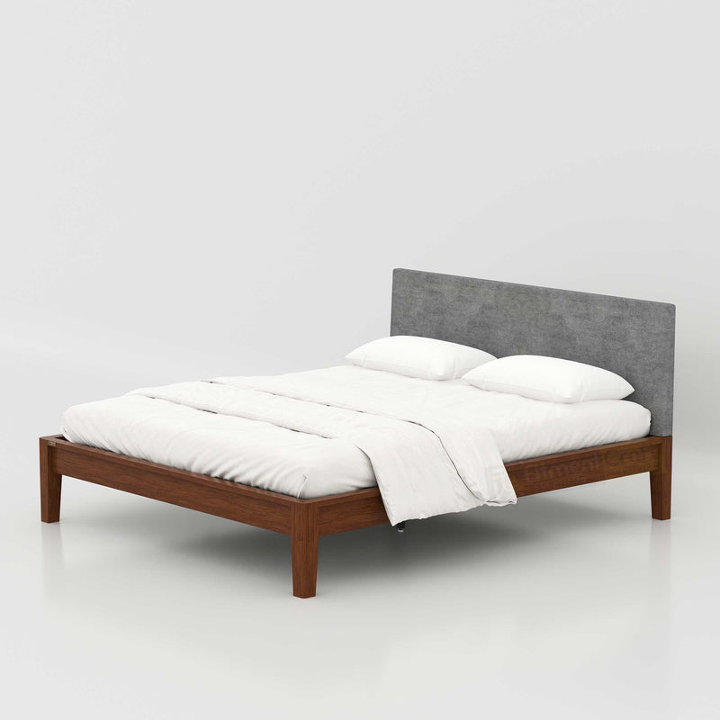 Buy Enora King Size Bed in Bangladesh with durable wooden construction, padded headboard and contemporary minimalist design.