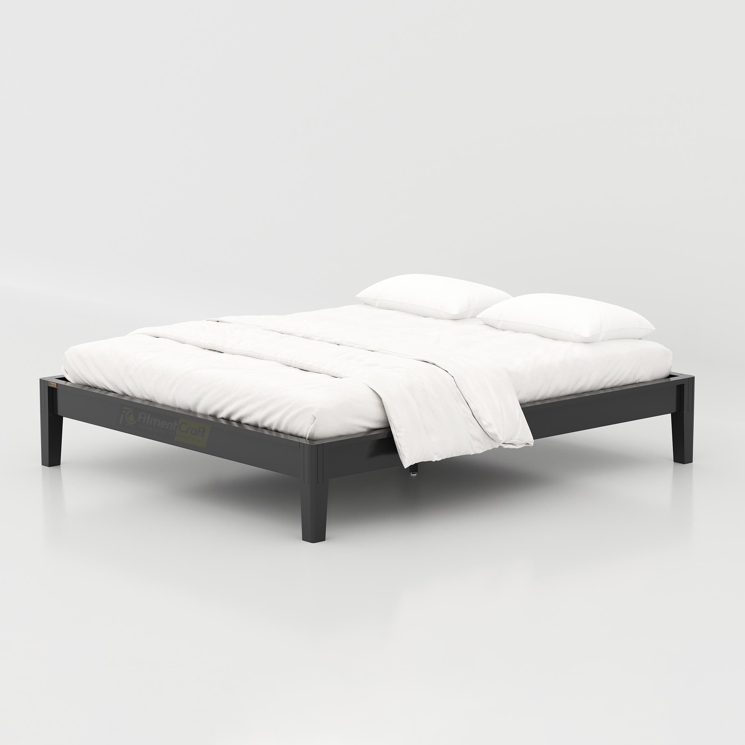 Enora Bed Classic Version modern king bed frame with lacquer finish for contemporary bedrooms